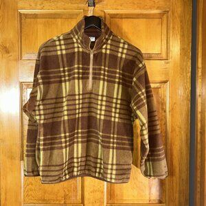 Aritzia Tna Women’s 1/4 Zip Plaid Pullover Fleece W/Pockets Sz XS-EUC